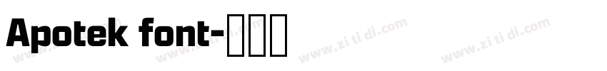 Apotek font字体转换